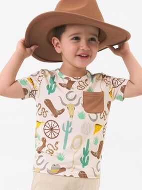 🤠Little Sleepies Rodeo Pocket Tee - 2T